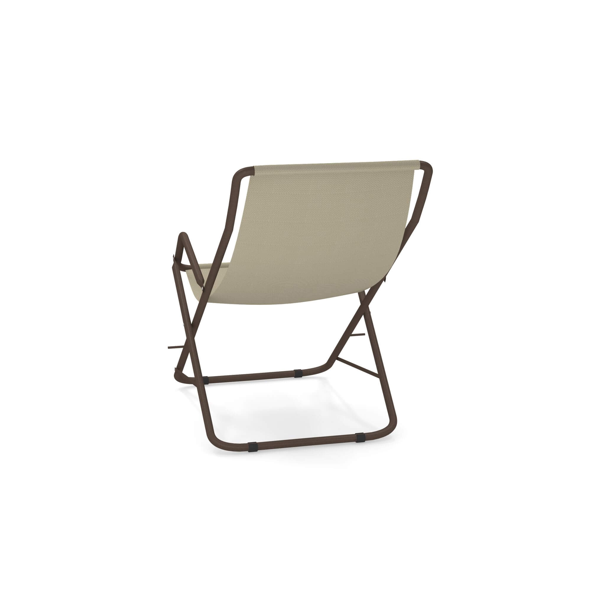 Garden deck chair / outside in Steel, emu-tex - Collection Bahama