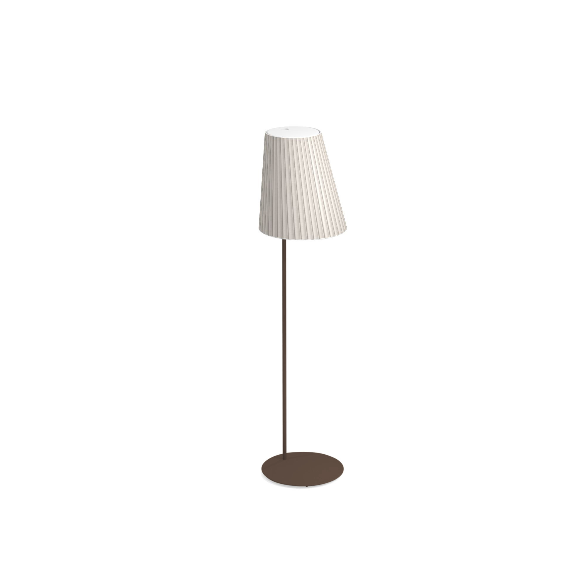 Garden Rechargeable Floor Lamp Outside In Steel Collection Cone