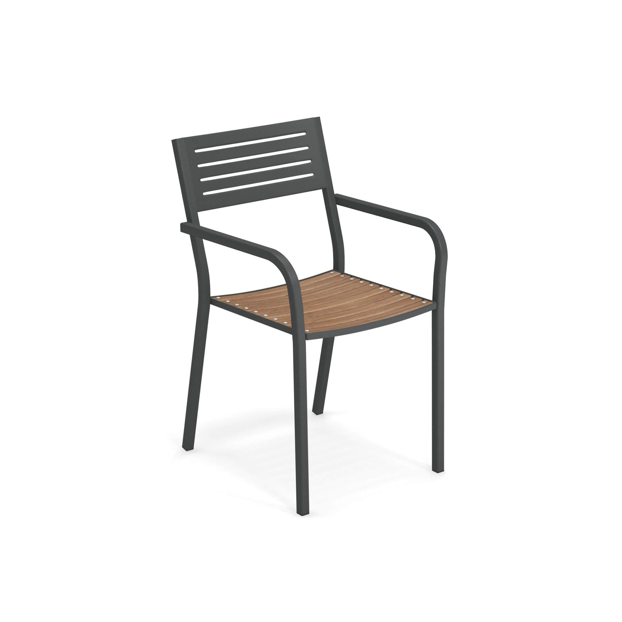 Poltroncina Con Sedile In Teak Da Giardino Esterno In