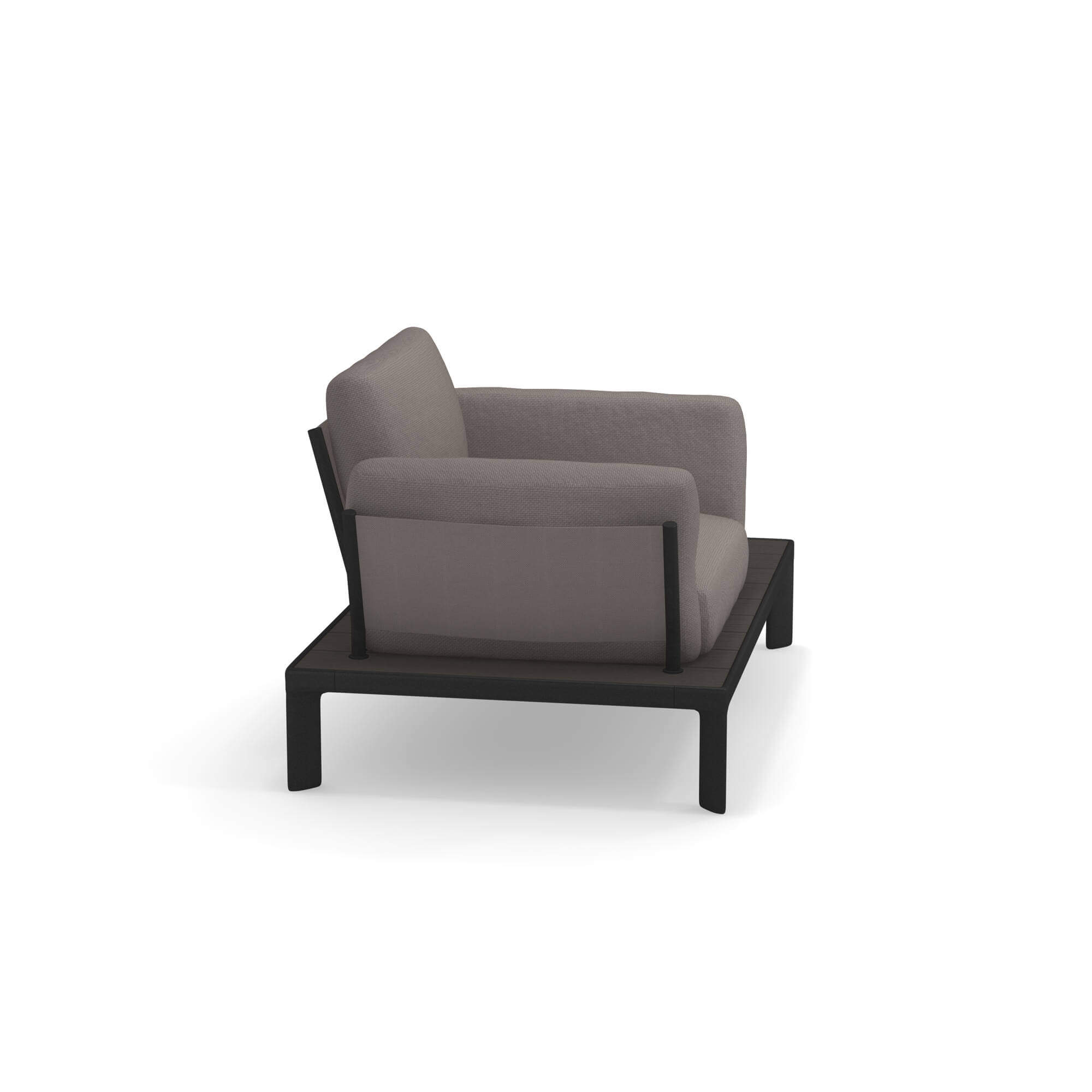 Garden Lounge Chair Outside In Aluminium Inox