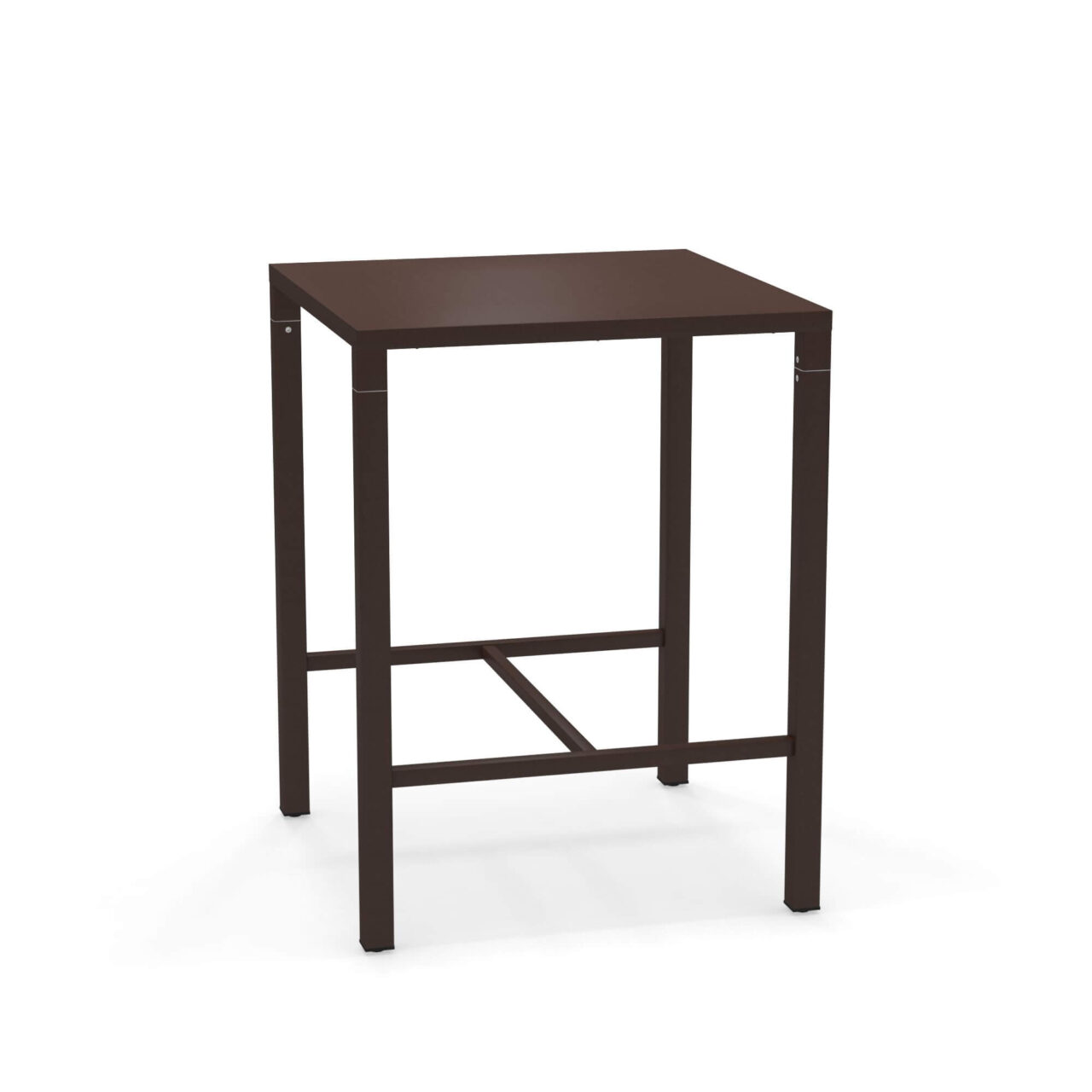 Garten Hochtisch 80x80 für den Außenbereich aus Stahl - Kollektion Nova