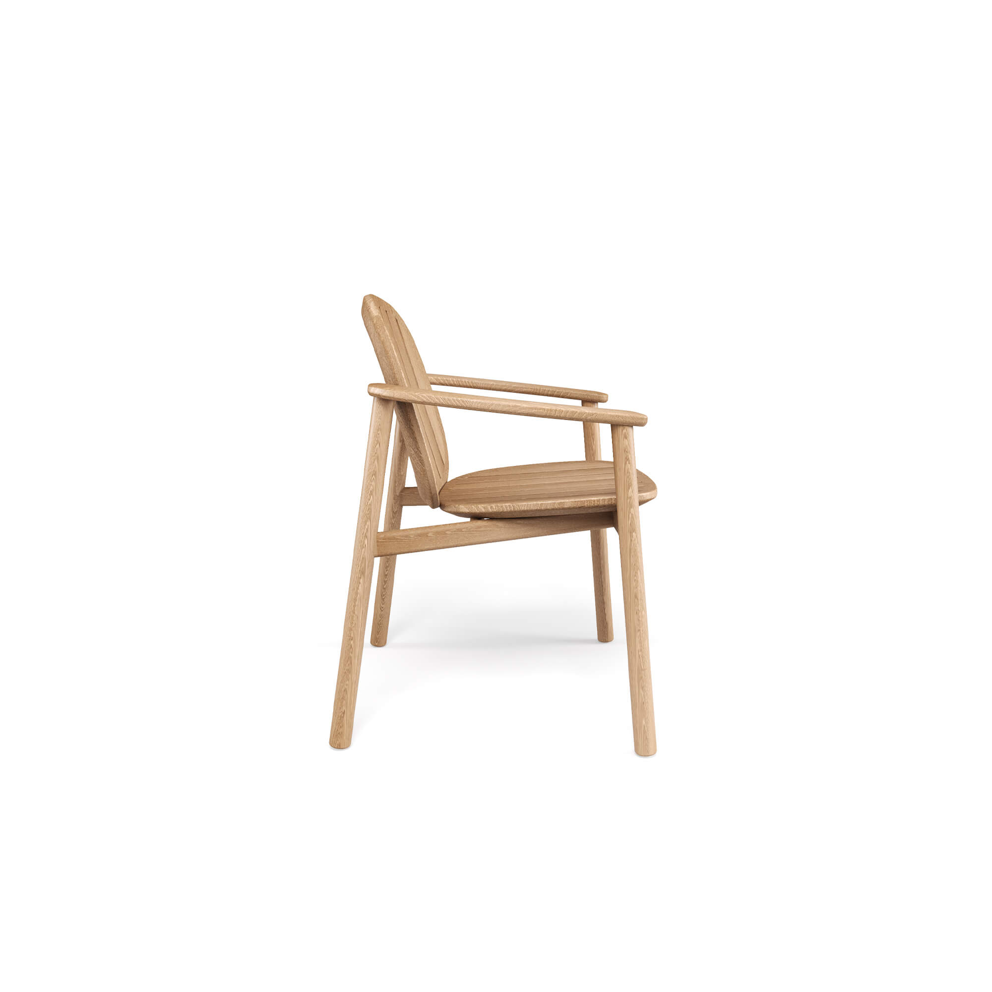 Garden teak armchair / outside in Teak - Collection Twins