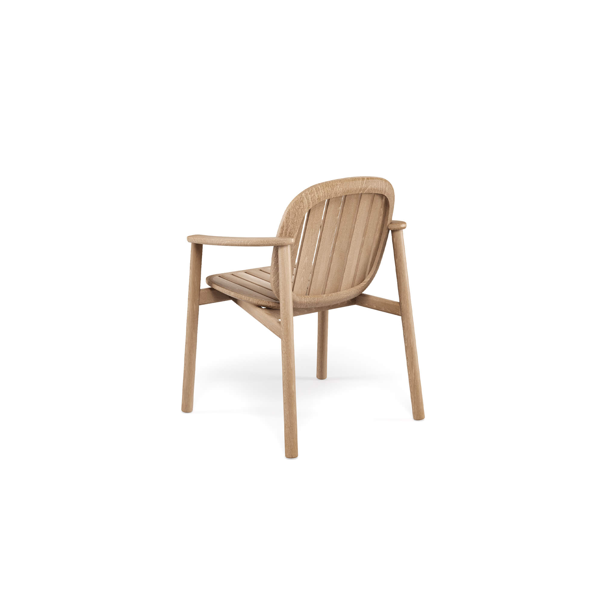 Garden teak armchair / outside in Teak - Collection Twins